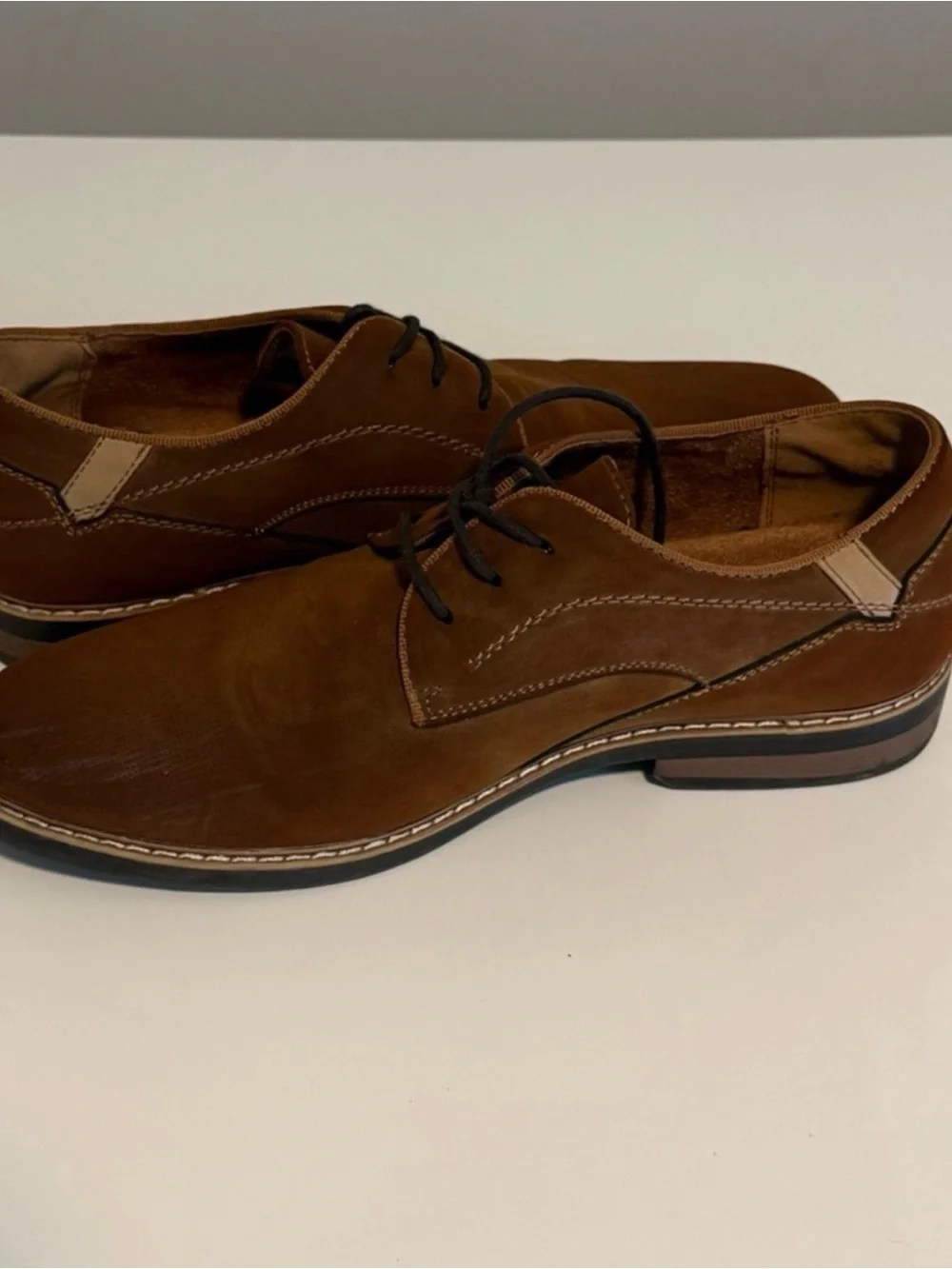 Men's Brown Suede Lace-Up Dress Shoes